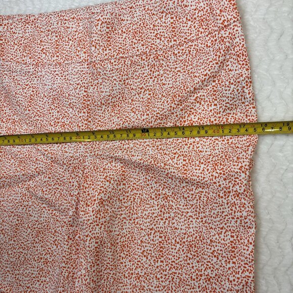 Renuar Women's Size 12 Orange & White Patterned Pants - Picture 8 of 10
